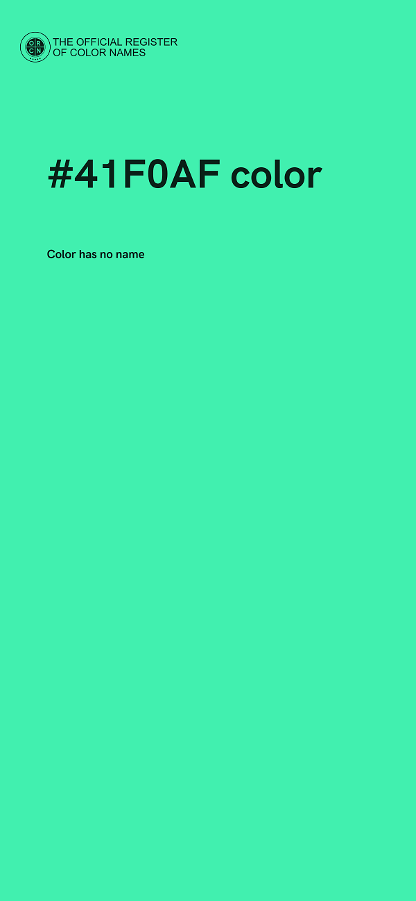 #41F0AF color image