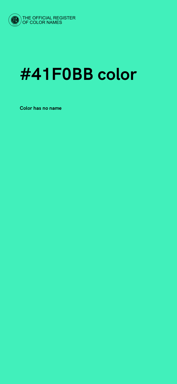 #41F0BB color image
