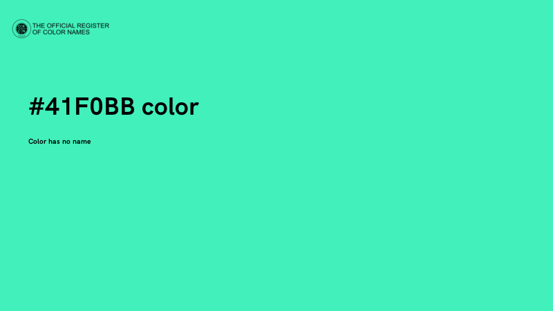 #41F0BB color image