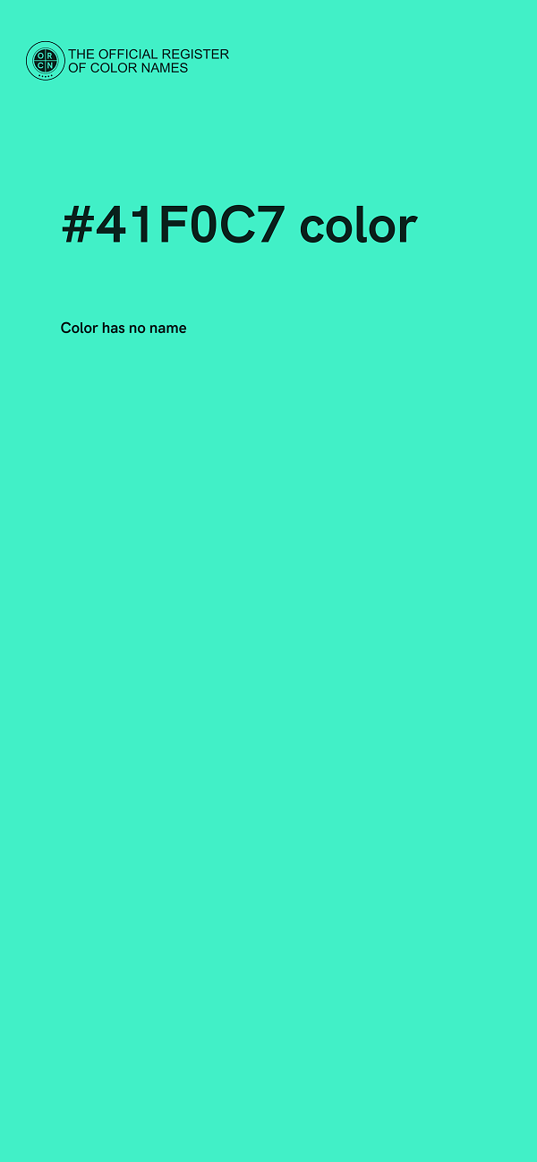 #41F0C7 color image