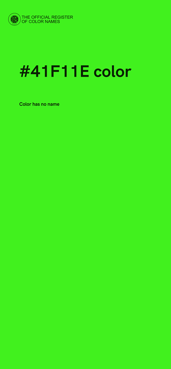 #41F11E color image