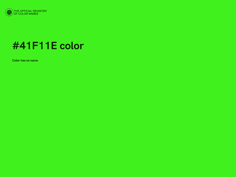 #41F11E color image