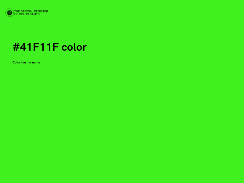 #41F11F color image