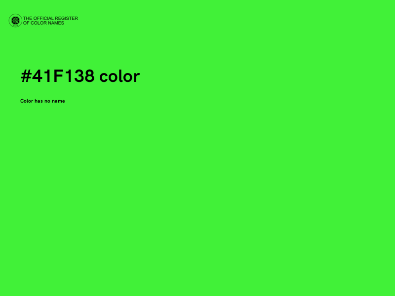 #41F138 color image