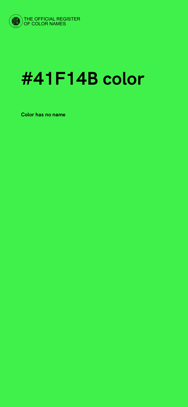 #41F14B color image