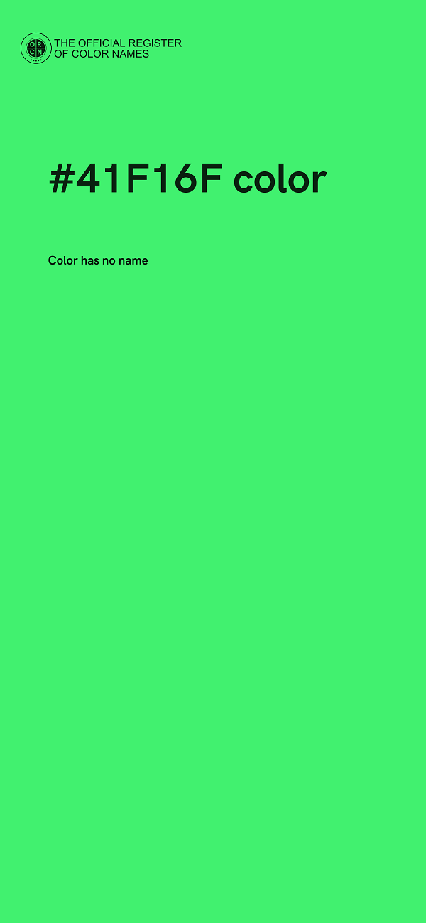 #41F16F color image