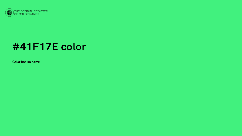 #41F17E color image