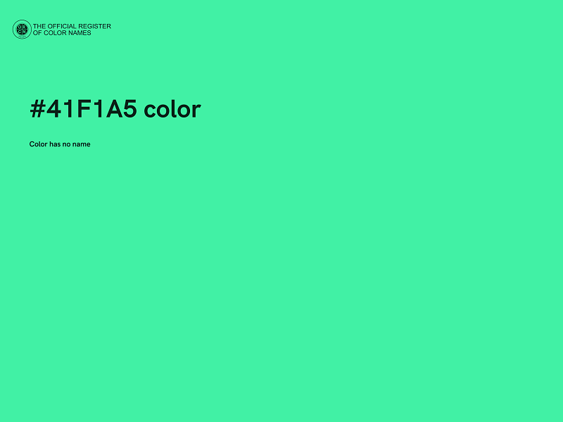 #41F1A5 color image