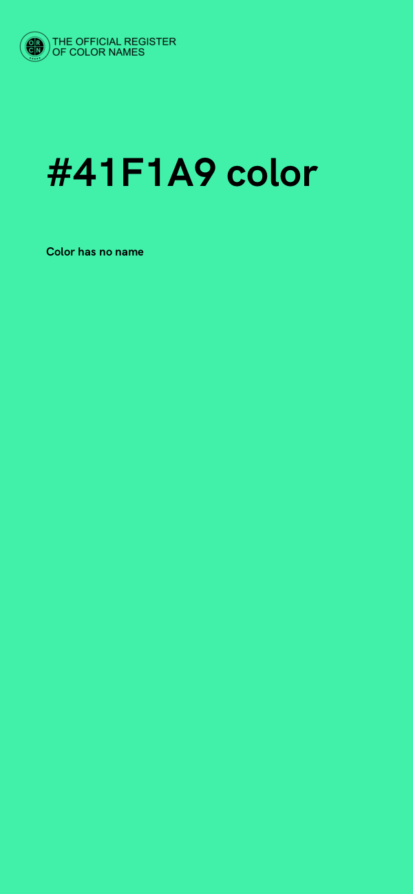 #41F1A9 color image