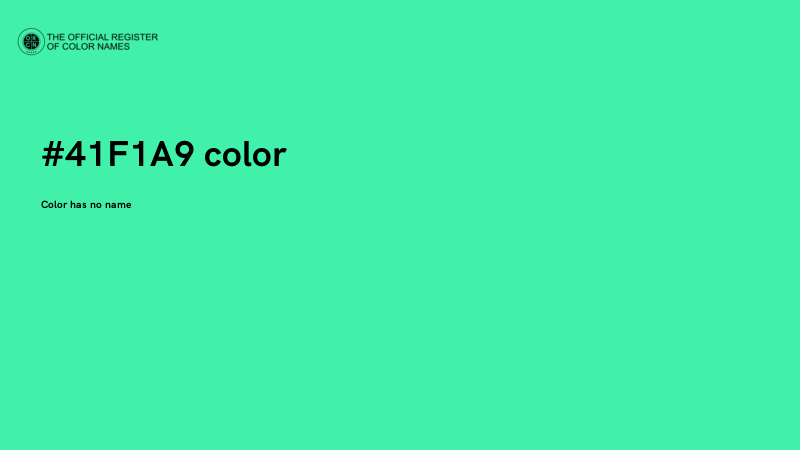#41F1A9 color image