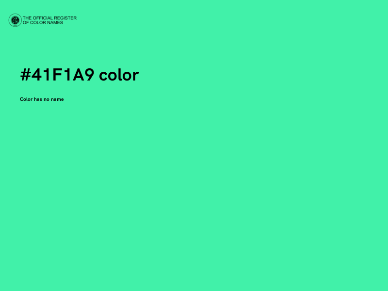 #41F1A9 color image