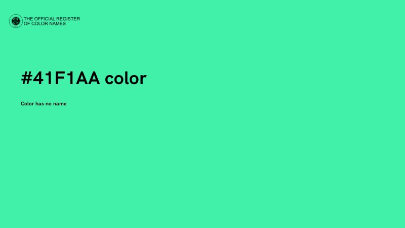 #41F1AA color image