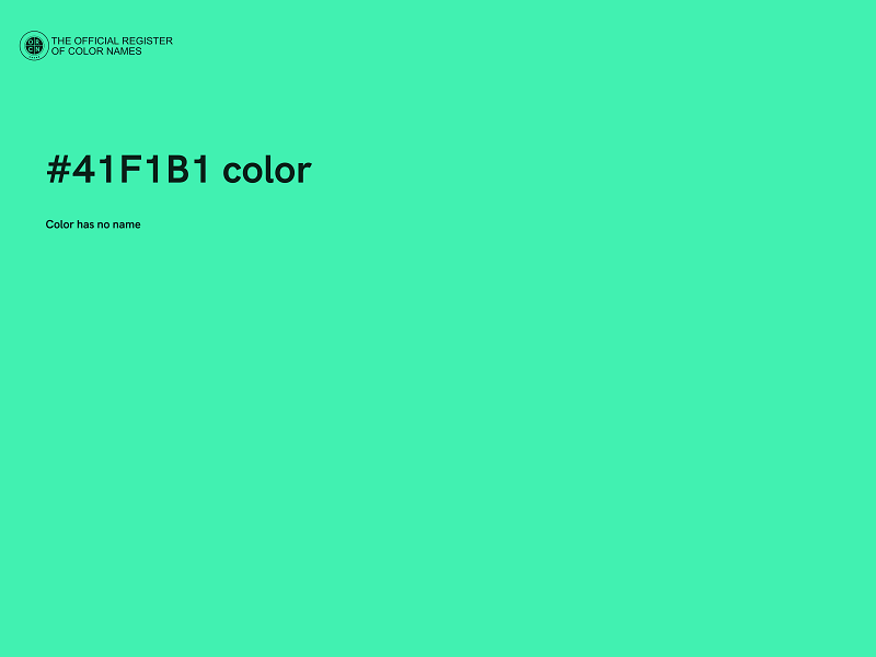 #41F1B1 color image