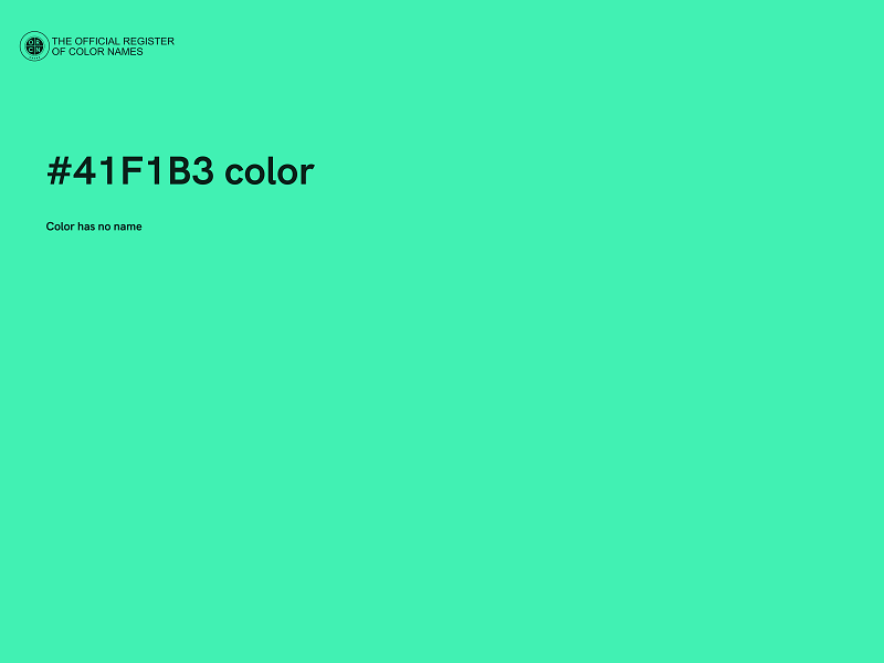 #41F1B3 color image