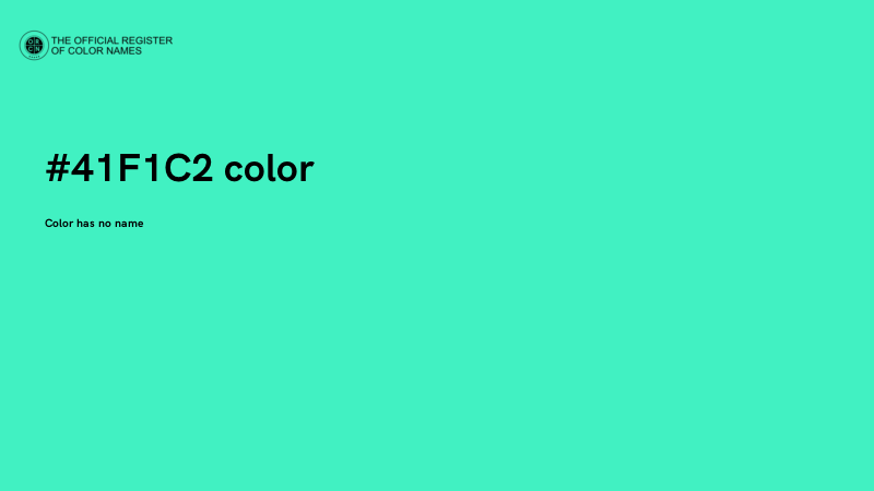 #41F1C2 color image
