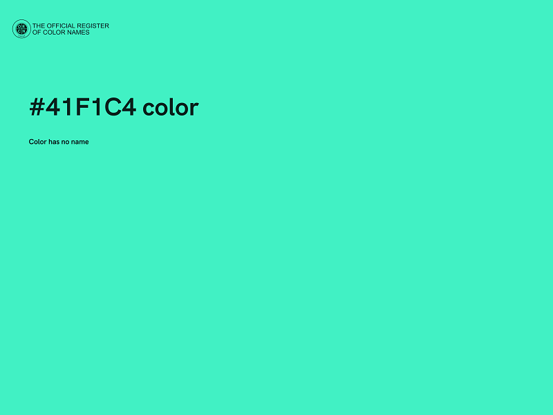 #41F1C4 color image