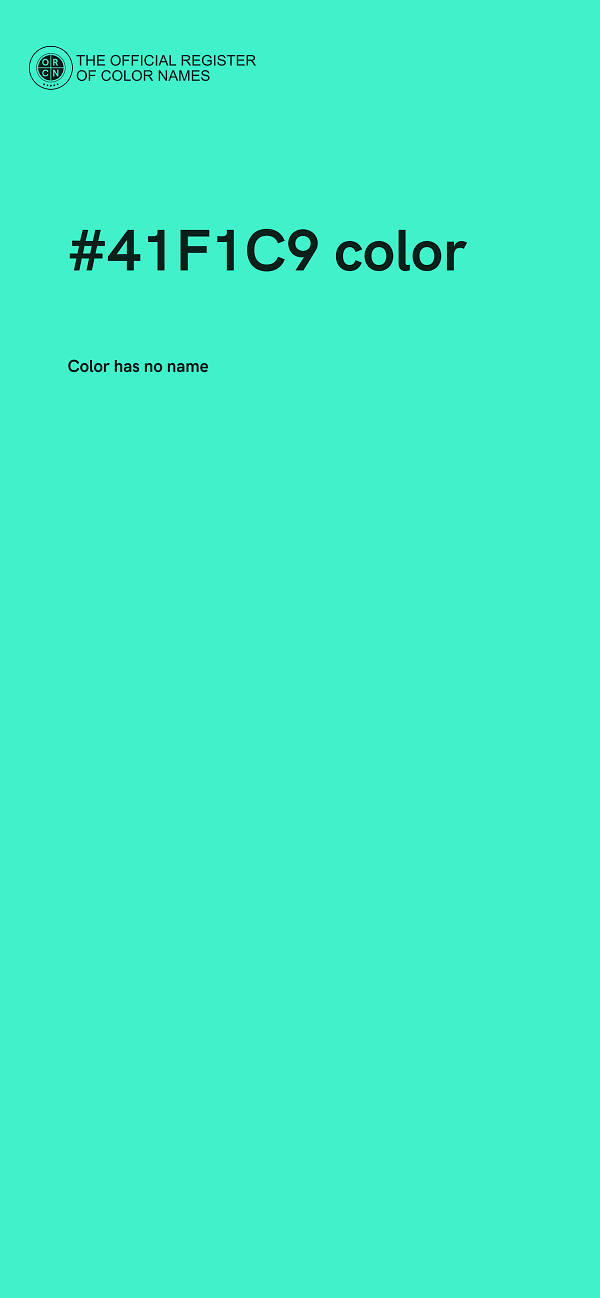 #41F1C9 color image