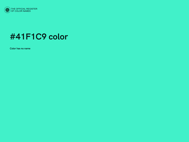 #41F1C9 color image