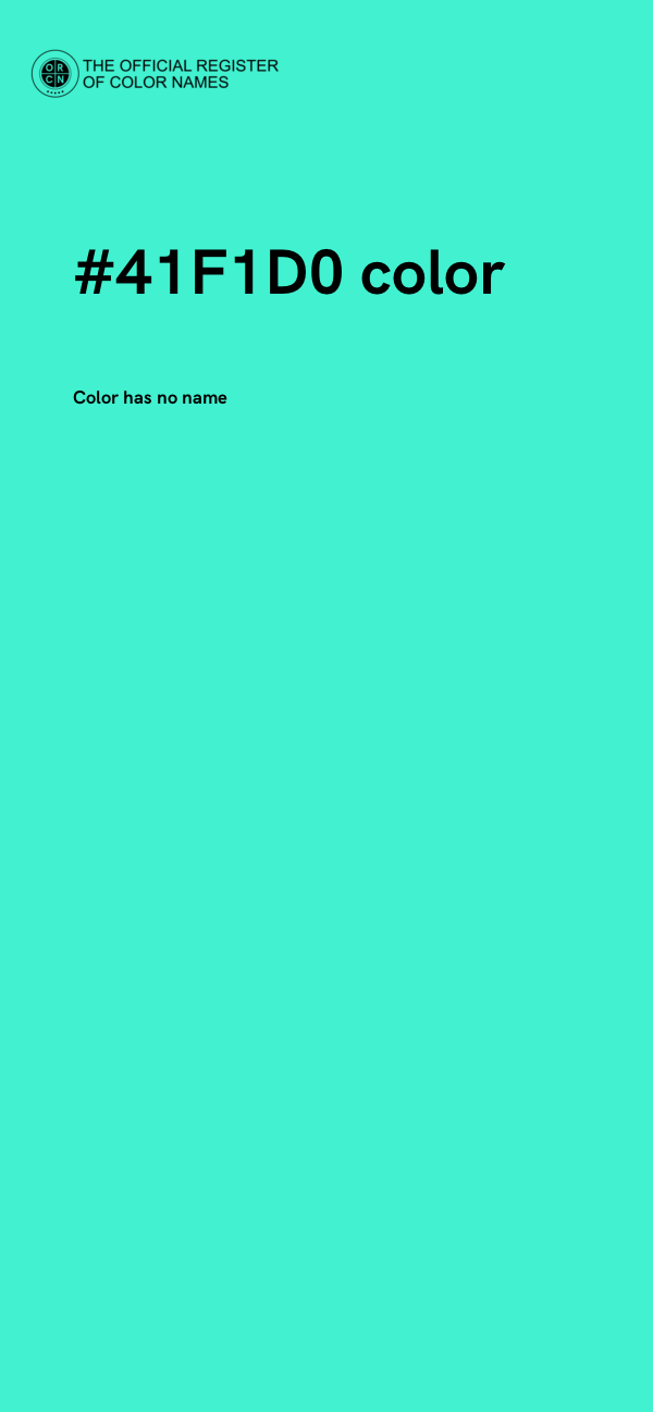 #41F1D0 color image