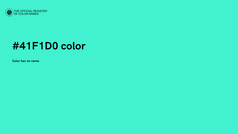 #41F1D0 color image