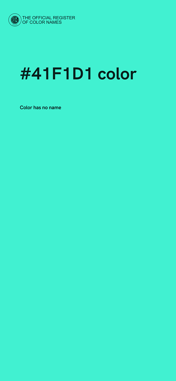 #41F1D1 color image