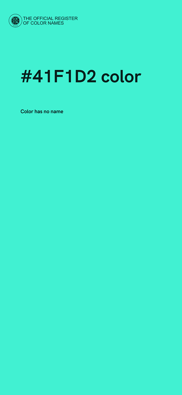 #41F1D2 color image