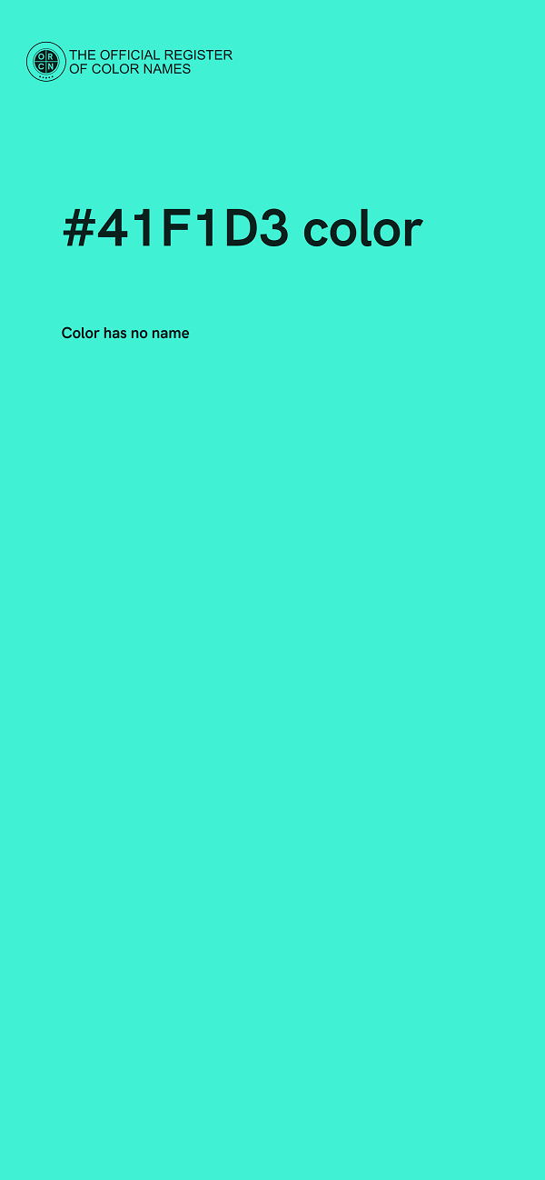 #41F1D3 color image