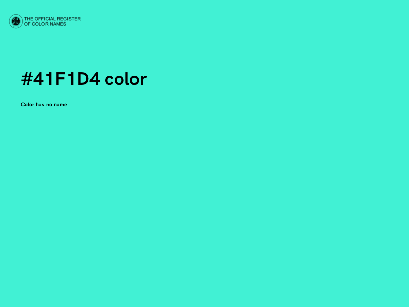 #41F1D4 color image