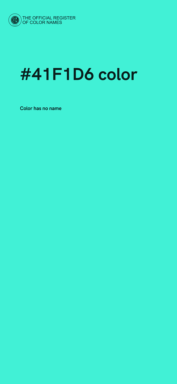 #41F1D6 color image