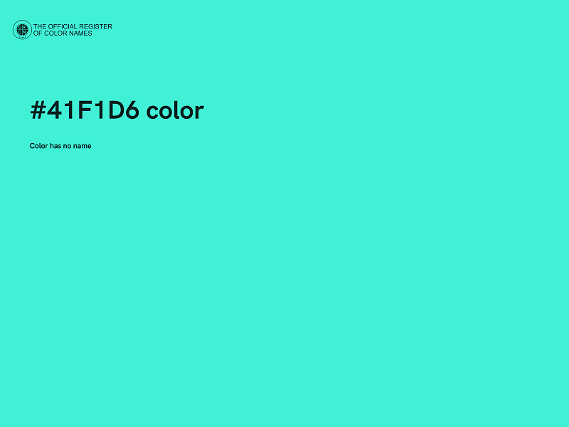 #41F1D6 color image