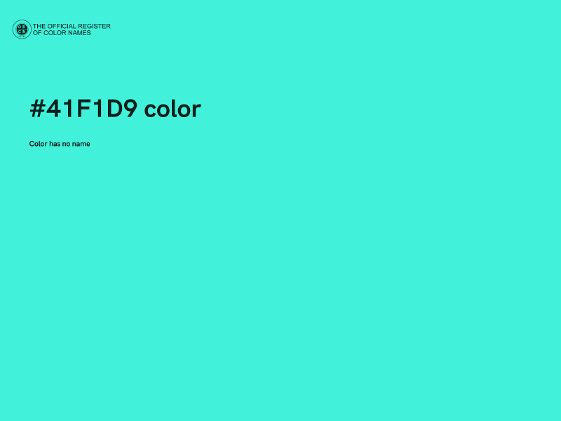 #41F1D9 color image