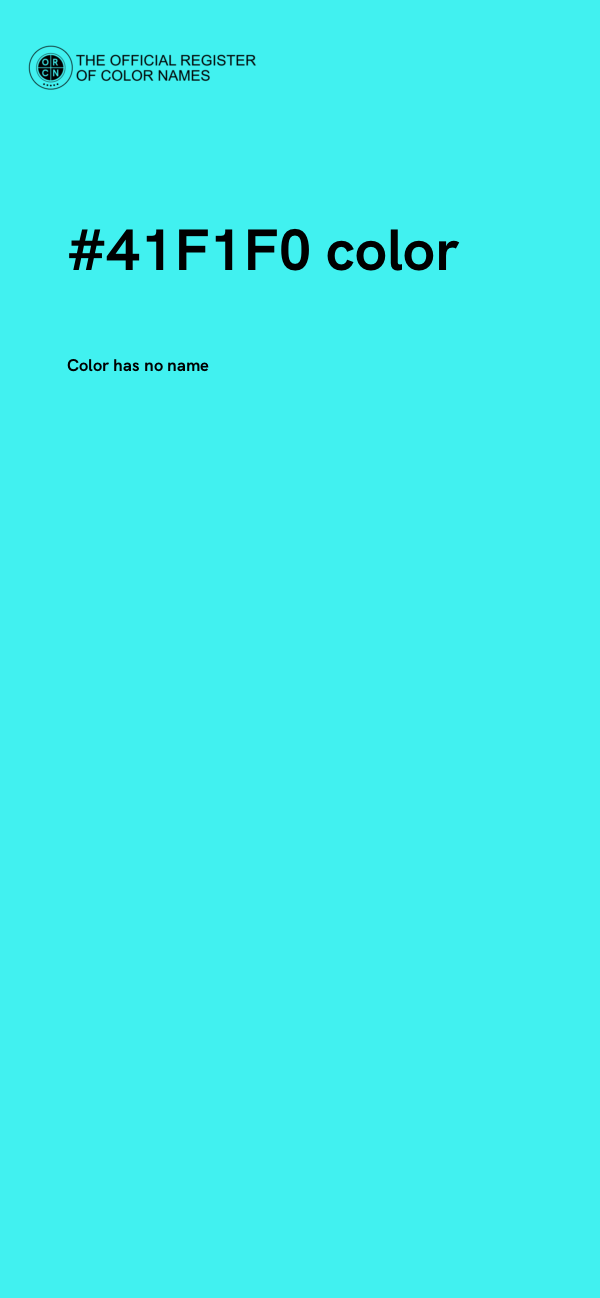 #41F1F0 color image