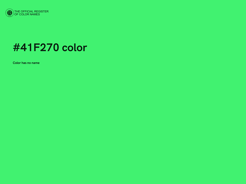 #41F270 color image