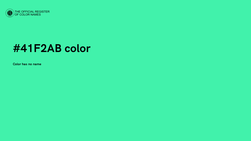 #41F2AB color image