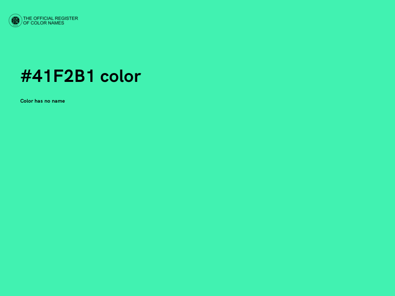 #41F2B1 color image