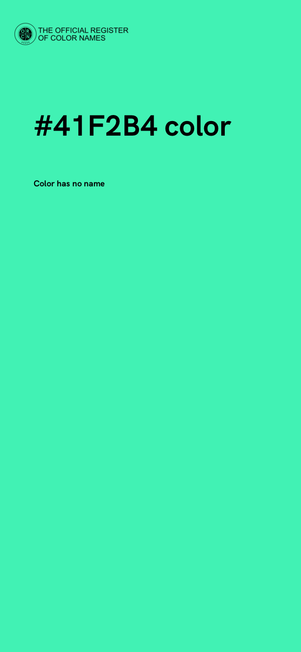 #41F2B4 color image