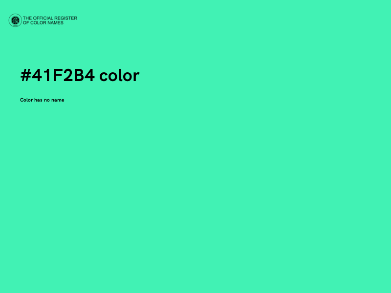 #41F2B4 color image