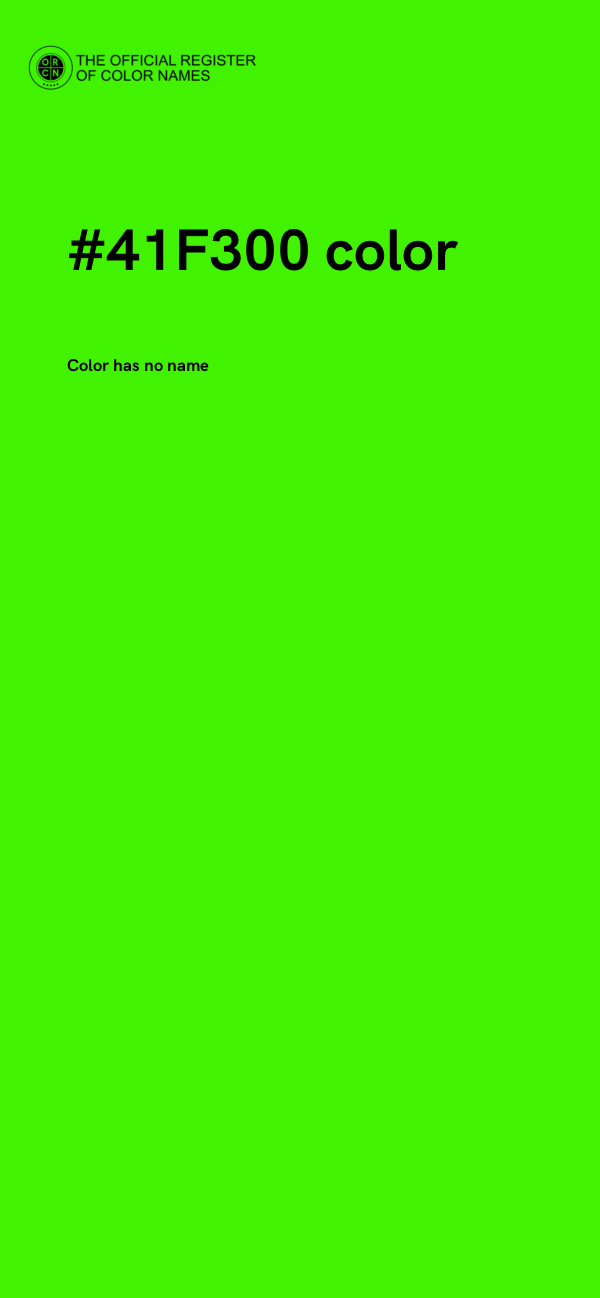 #41F300 color image