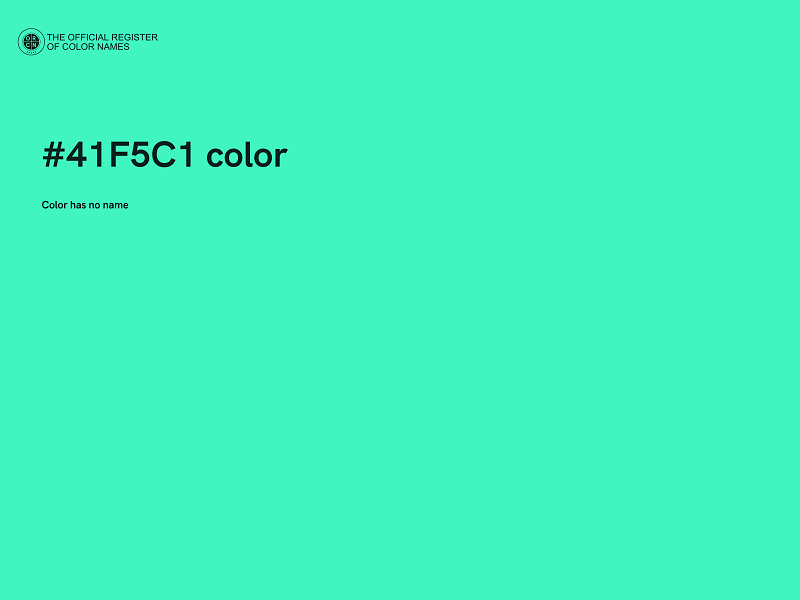 #41F5C1 color image
