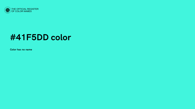 #41F5DD color image