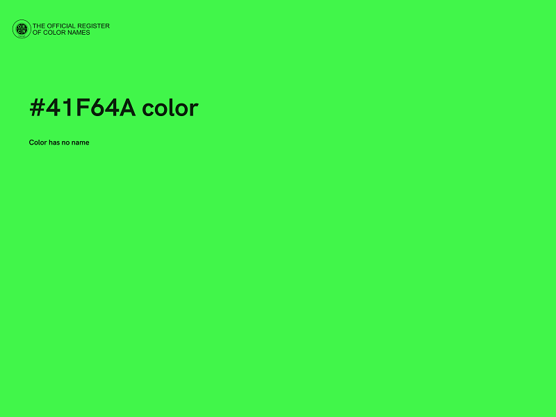 #41F64A color image