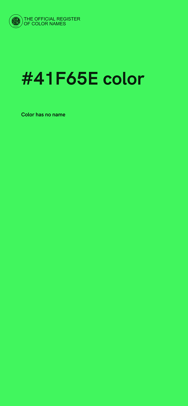 #41F65E color image