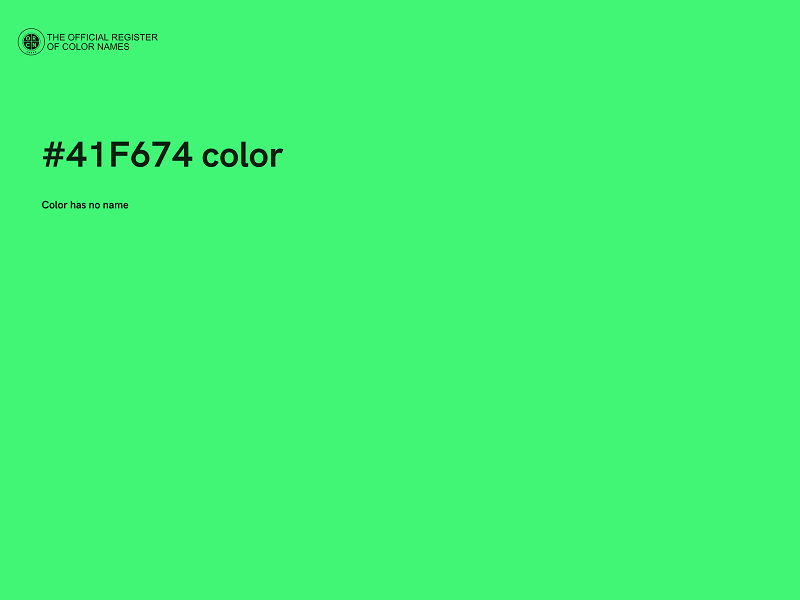 #41F674 color image