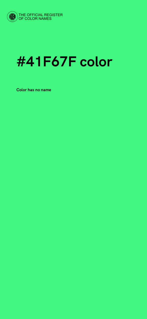 #41F67F color image
