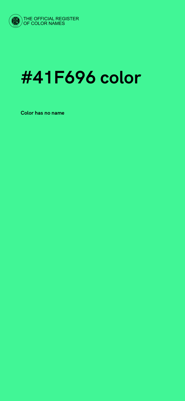 #41F696 color image