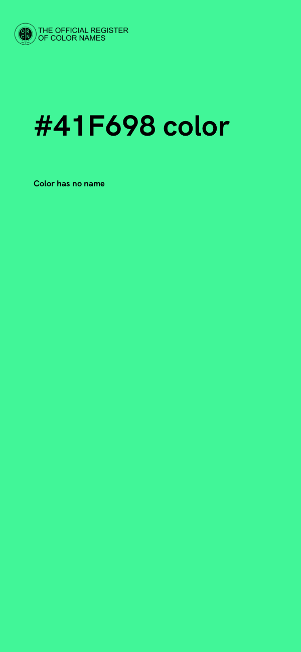 #41F698 color image