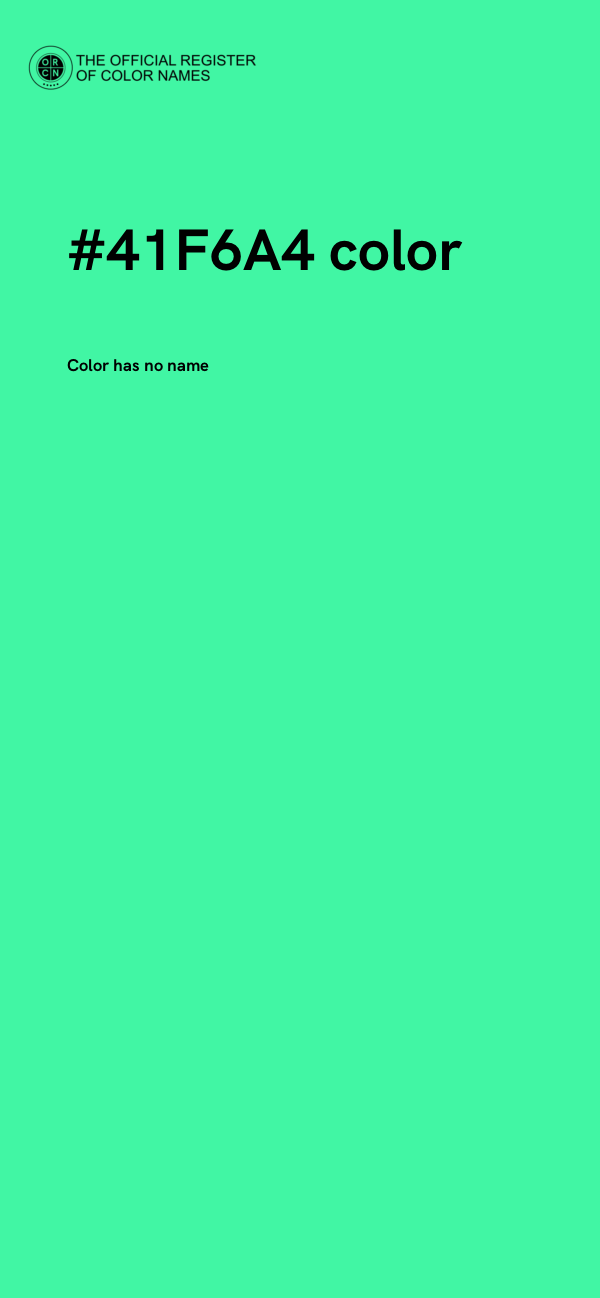 #41F6A4 color image