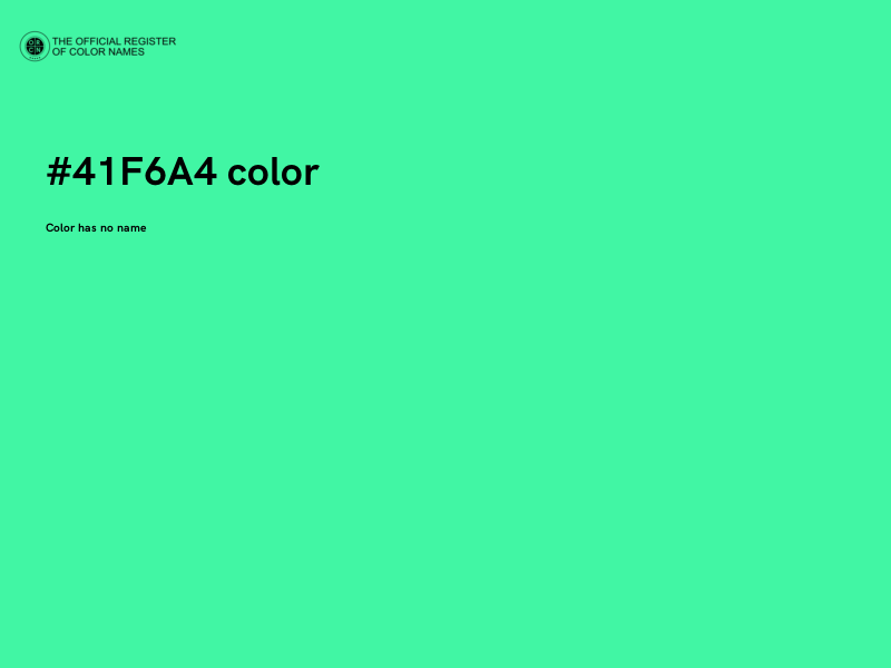 #41F6A4 color image