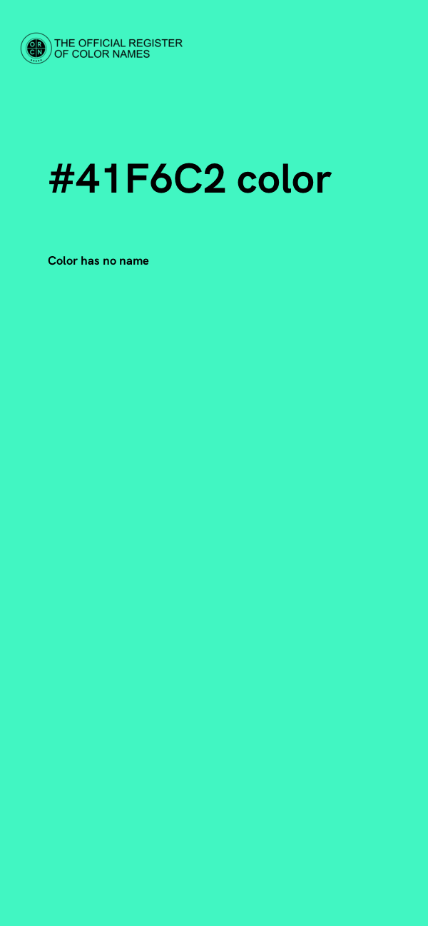 #41F6C2 color image