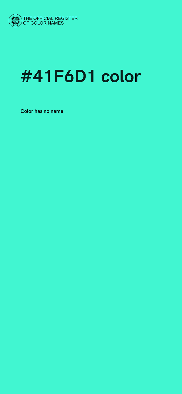 #41F6D1 color image